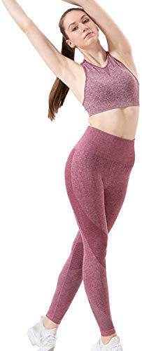 Sooverki Trajes de dos piezas para mujeres - Sujetadores deportivos de talle alto Leggings ropa de entrenamiento para yoga gimnasio A5-rojo Marrón M Sooverki Trajes de dos piezas para mujeres - Sujetadores deportivos de talle alto Leggings ropa de entrenamiento para yoga gimnasio A5-rojo Marrón M