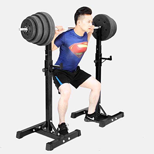 Soporte Ajustable para Barra para Sentadillas, Carga Máxima De 250 Kg, Soporte para Pesas para Press De Banca, Soporte para Barra Curl, para Entrenamiento Físico En Gimnasio Interior