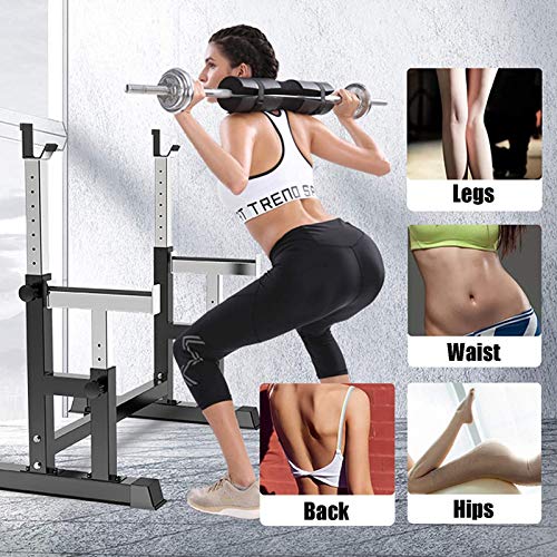 Soporte Ajustable para Sentadillas con Mancuernas,Soporte Profesional para Barra de Pesas,EstacióN de InmersióN Banco de Pesas Gimnasio en Casa,300 kg de Carga MáXima Soporte Ajustable para Sentadillas con Mancuernas,Soporte Profesional para Barra de Pesas,EstacióN de InmersióN Banco de Pesas Gimnasio en Casa,300 kg de Carga MáXima