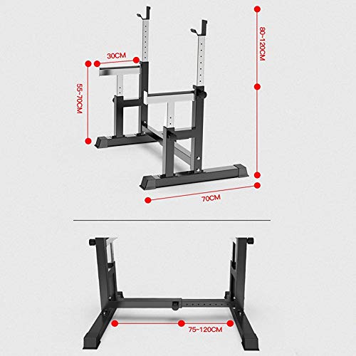 Soporte Ajustable para Sentadillas con Mancuernas,Soporte Profesional para Barra de Pesas,EstacióN de InmersióN Banco de Pesas Gimnasio en Casa,300 kg de Carga MáXima Soporte Ajustable para Sentadillas con Mancuernas,Soporte Profesional para Barra de Pesas,EstacióN de InmersióN Banco de Pesas Gimnasio en Casa,300 kg de Carga MáXima