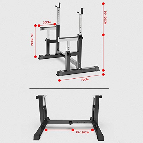 Soporte Ajustable para Sentadillas con Mancuernas,Soporte Profesional para Barra de Pesas,EstacióN de InmersióN Banco de Pesas Gimnasio en Casa,300 kg de Carga MáXima