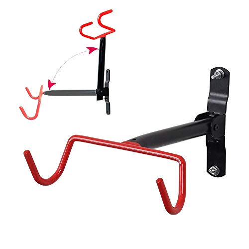 Soporte Bicicletas Pared para Colgar Bicicleta, Plegable Gancho Bicicleta, Cuelga Bicis Gancho de Pared para Garaje, hasta 20 kg