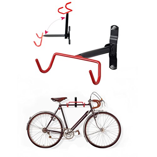 Soporte Bicicletas Pared para Colgar Bicicleta, Plegable Gancho Bicicleta, Cuelga Bicis Gancho de Pared para Garaje, hasta 20 kg