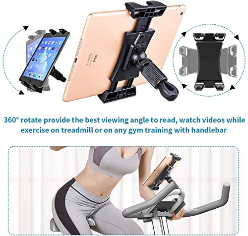 Soporte de bicicleta estática para tablet,Soporte 360° ajustable para iPad Pro,Soporte Universal Reposacabezas de Coche para Móviles y Tabletas