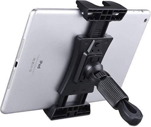 Soporte de bicicleta estática para tablet,Soporte 360° ajustable para iPad Pro,Soporte Universal Reposacabezas de Coche para Móviles y Tabletas
