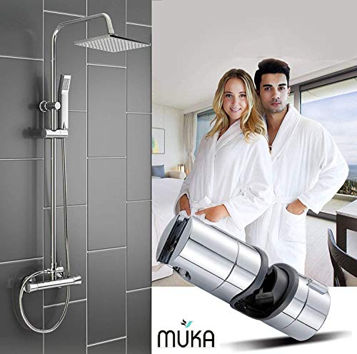 Soporte de ducha Joyoldelf Ajustable 18-25mm ABS Cabezal de ducha Deslizante Repuesto para cabezal Cursor Brazo de sujeción 360° Rotar Bracket, Cromado Soporte de ducha Joyoldelf Ajustable 18-25mm ABS Cabezal de ducha Deslizante Repuesto para cabezal Cursor Brazo de sujeción 360° Rotar Bracket, Cromado