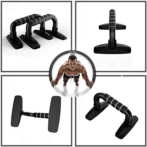 Soporte de Push-up, Mango de Espuma, Diseño de Inclinación de Push-up, Equipo de Entrenamiento en El hogar, Ejercicio de Gimnasio, Ejercicio Muscular Regular, Soporte de Tubo de Acero (Negro)