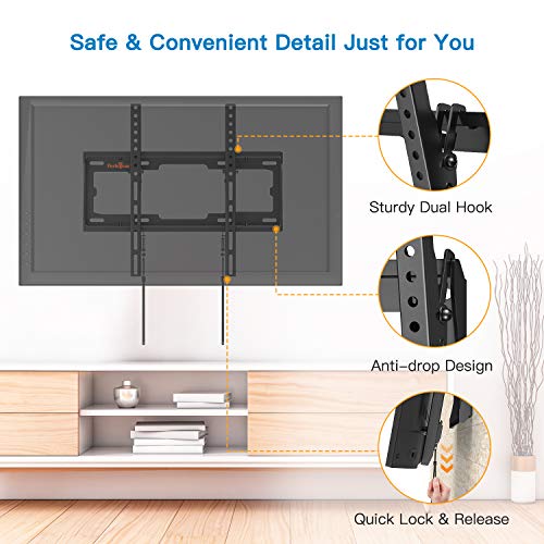 Soporte de TV Perlegear - Soporte de TV en Pared Inclinable para Televisores de 26 a 55 Pulgadas con Carga de 45 kg, VESA máx. De 400 x 400 mm