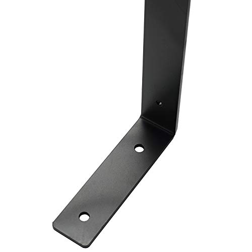 Soporte Estanteria, 20 * 15cm Soporte Estanterías Forma de L de Hierro Pared de Angulo 90 Grado Resistente de 5 mm de Espesor, Soportes Estanterias Carga Pared Capacidad de Carga 60 kg/Negro / 2 Pcs