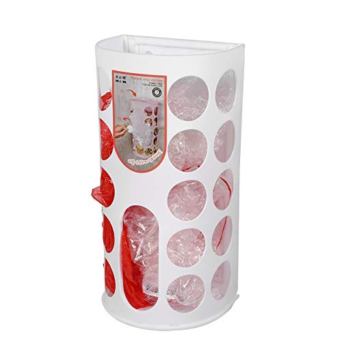 Soporte for almacenamiento de bolsas de supermercado Dispensador de bolsas de montaje en pared Contenedor de bolsas de plástico de gran capacidad-Organizador de agujeros grandes múltiples for almacena