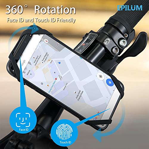 Soporte Movil Bicicleta, Universal Rotación 360° Desmontable Soporte Manillar de Silicona Soporte Movil para Bicicleta Motocicleta Ciclismo GPS Nacigatore para iPhone 11 8 Plus X XS MAX XR Samsung Soporte Movil Bicicleta, Universal Rotación 360° Desmontable Soporte Manillar de Silicona Soporte Movil para Bicicleta Motocicleta Ciclismo GPS Nacigatore para iPhone 11 8 Plus X XS MAX XR Samsung