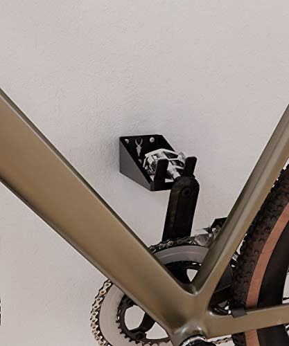 Soporte para colgar la bicicleta en la pared por el pedal. Soporte horizontal. Compatible con todo tipo de bicicletas.