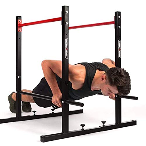 Soporte para flexiones Barras Paralelas de Madera Equipo Deportivo Asas de Empuje de Madera con Doble Varilla Para Entrenamiento de Ejercicio Marco de Soporte de Madera Maciza Push-up