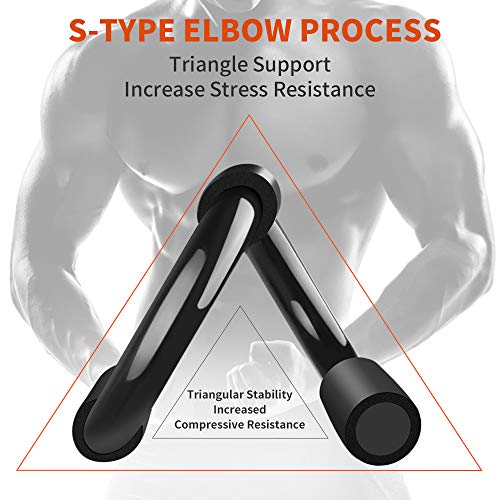 Soporte para Flexiones, DIAOCARE Barras para Flexiones - 1Par Flexiones Ejercicios Manijas Stainless Steel Push up Bars, Empuñaduras de Esponja y Bolsa de Almacenamiento, Entrenamiento de Fuerza