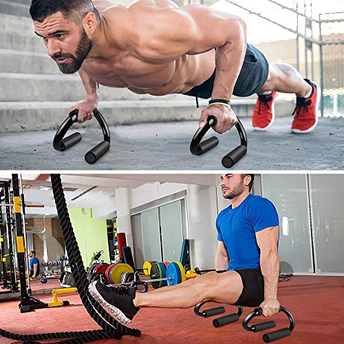 Soporte para Flexiones, DIAOCARE Barras para Flexiones - 1Par Flexiones Ejercicios Manijas Stainless Steel Push up Bars, Empuñaduras de Esponja y Bolsa de Almacenamiento, Entrenamiento de Fuerza