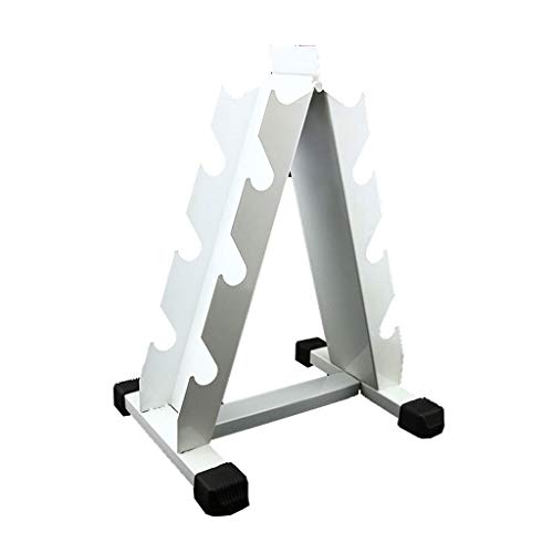 Soporte para mancuernas 4 niveles de hierro con mancuernas rack Soportes Home Fitness pesas con mancuernas Holder Soporte de equipo casero del ejercicio del estante ( Color : White , tamaño : 4 Tier )