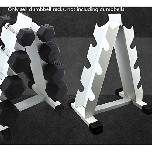 Soporte para mancuernas 4 niveles de hierro con mancuernas rack Soportes Home Fitness pesas con mancuernas Holder Soporte de equipo casero del ejercicio del estante ( Color : White , tamaño : 4 Tier )