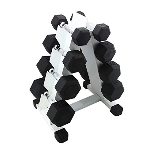 Soporte para mancuernas 4 niveles de hierro con mancuernas rack Soportes Home Fitness pesas con mancuernas Holder Soporte de equipo casero del ejercicio del estante ( Color : White , tamaño : 4 Tier )