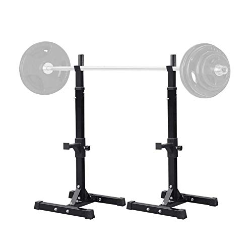  GORILLA SPORTS® Soporte para sentadillas – Altura ajustable,  multifuncional, pies antideslizantes, acero, negro, soporte para pesas de  banca, para entrenamiento de fuerza, levantamiento de pesas, ejercicio,  equipo de gimnasio en casa 