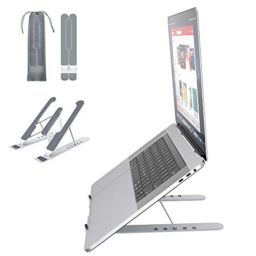 Soporte Portátil Mesa 6 Ángulos Ajustables, Plástico ABS+silicona+aleación de aluminio, Soporte Ordenador Ventilado Plegable, Laptop Stand, Ligero Soporte Mesa para Macbook DELL XPS, HP, PC 10-15.6" Soporte Portátil Mesa 6 Ángulos Ajustables, Plástico ABS+silicona+aleación de aluminio, Soporte Ordenador Ventilado Plegable, Laptop Stand, Ligero Soporte Mesa para Macbook DELL XPS, HP, PC 10-15.6"