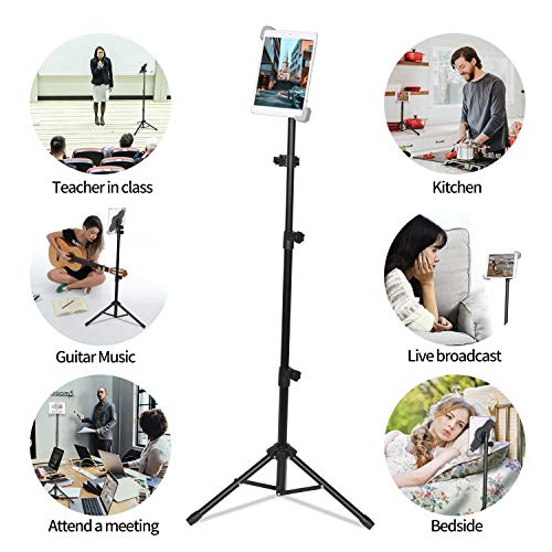 Soporte universal para trípode portátil de altura ajustable Soporte para iPad / iPad Air / iPad Mini / todas las tabletas de 7-12 pulgadas con bolsa (For 7-12 inch) Soporte universal para trípode portátil de altura ajustable Soporte para iPad / iPad Air / iPad Mini / todas las tabletas de 7-12 pulgadas con bolsa (For 7-12 inch)