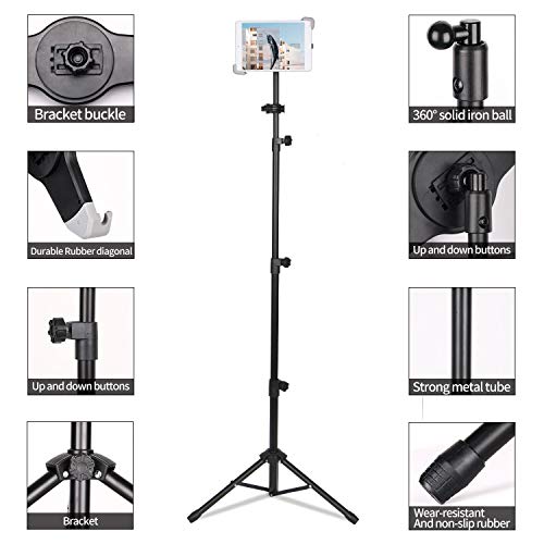 Soporte universal para trípode portátil de altura ajustable Soporte para iPad / iPad Air / iPad Mini / todas las tabletas de 7-12 pulgadas con bolsa (For 7-12 inch) Soporte universal para trípode portátil de altura ajustable Soporte para iPad / iPad Air / iPad Mini / todas las tabletas de 7-12 pulgadas con bolsa (For 7-12 inch)