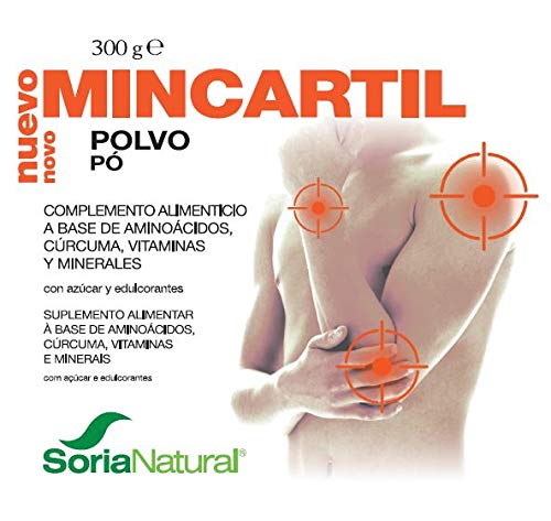 Soria Natural - MINCARTIL REFORZADO - Complemento alimenticio - Protege huesos cartilagos y articulaciones - 300 gr - Cúrcuma y aminoácidos