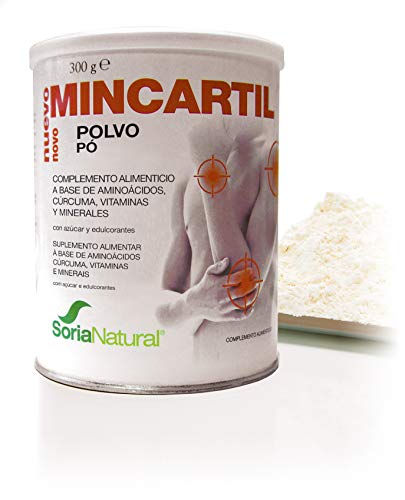 Soria Natural - MINCARTIL REFORZADO - Complemento alimenticio - Protege huesos cartilagos y articulaciones - 300 gr - Cúrcuma y aminoácidos