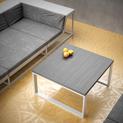 sossai® - Estructura para la mesa de la sala | CKK1 | 2 Piezas | Ancho 70 cm x Altura 40 cm | Color: Blanco | Material: Acero | patas de mesa | carga pesada