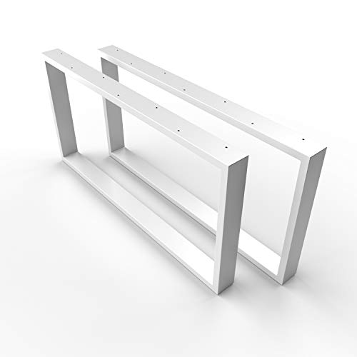 sossai® - Estructura para la mesa de la sala | CKK1 | 2 Piezas | Ancho 70 cm x Altura 40 cm | Color: Blanco | Material: Acero | patas de mesa | carga pesada sossai® - Estructura para la mesa de la sala | CKK1 | 2 Piezas | Ancho 70 cm x Altura 40 cm | Color: Blanco | Material: Acero | patas de mesa | carga pesada
