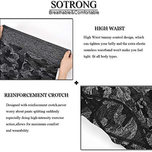SotRong Adelgazantes Mallas Running Mujer Camuflaje Pantalones Deportivos Push Up Leggings Yoga Anticeluliticas Desigual Negro M SotRong Adelgazantes Mallas Running Mujer Camuflaje Pantalones Deportivos Push Up Leggings Yoga Anticeluliticas Desigual Negro M