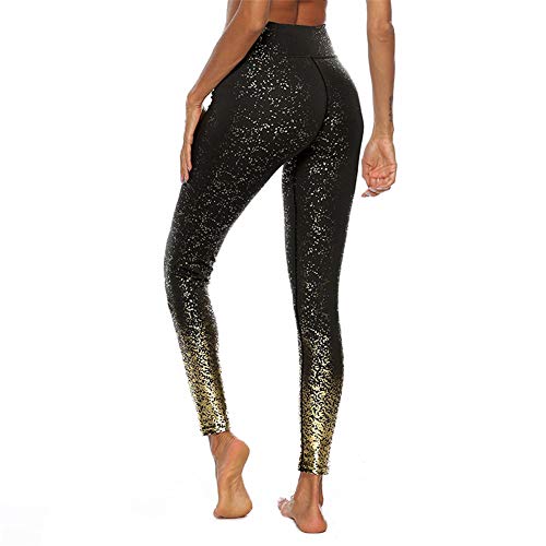 SotRong Brillantes Pantalones Deportivos para Mujer Leggins Push Up para Yoga y Pilates Mallas para Correr para Negro S