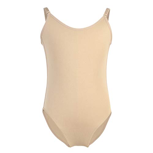 Soudittur Maillot de Danza Clásico Tirantes para Niña Ballet Body Leotardo Ropa Interior de Baile Sin Costuras con Correas Ajustables (M (Height: 140-155 cm))