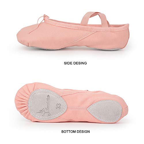 Soudittur Zapatillas Media Punta de Ballet - Calzado de Danza para Niña y Mujer Adultos Rosa Suela Partida de Cuero Tallas 25 Soudittur Zapatillas Media Punta de Ballet - Calzado de Danza para Niña y Mujer Adultos Rosa Suela Partida de Cuero Tallas 25