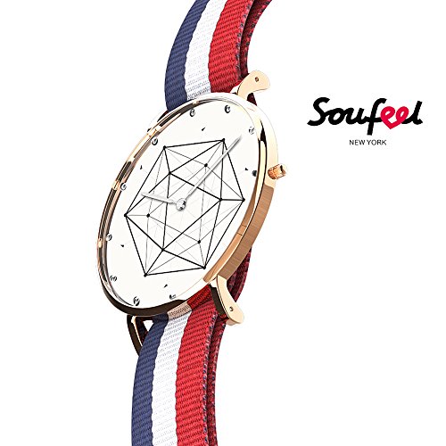 SOUFEEL Reloj Personalizado Foto y Grabado Caracteres Banda Nylon Impermeable Ultra-Delgada Clásico Regalo para Familia Mujer Novia Bebe Nuevo con Caja Elegante SOUFEEL Reloj Personalizado Foto y Grabado Caracteres Banda Nylon Impermeable Ultra-Delgada Clásico Regalo para Familia Mujer Novia Bebe Nuevo con Caja Elegante