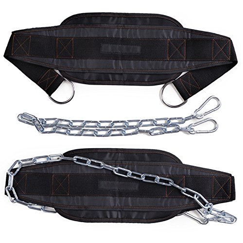 Soulitem - Cinturón deportivo de levantamiento de pesas con cadena de hierro para gimnasio, fitness, protección para espalda y cintura, evita lesiones, cinturón de entrenamiento Soulitem - Cinturón deportivo de levantamiento de pesas con cadena de hierro para gimnasio, fitness, protección para espalda y cintura, evita lesiones, cinturón de entrenamiento
