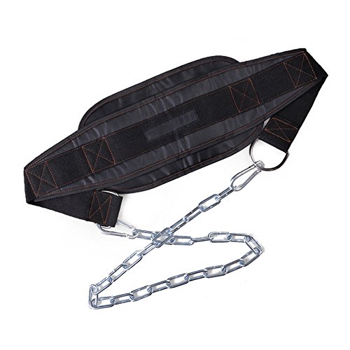 Soulitem - Cinturón deportivo de levantamiento de pesas con cadena de hierro para gimnasio, fitness, protección para espalda y cintura, evita lesiones, cinturón de entrenamiento Soulitem - Cinturón deportivo de levantamiento de pesas con cadena de hierro para gimnasio, fitness, protección para espalda y cintura, evita lesiones, cinturón de entrenamiento