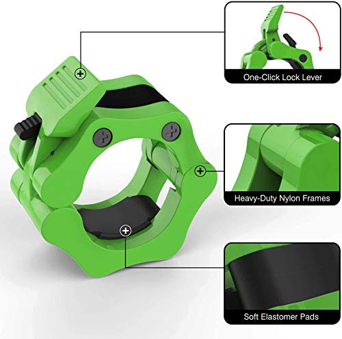 SoundZero 2pz Abrazaderas para Barra de Pesas 50 mm, Levantamiento de Pesa Barbell Barra Collares de Barra estándar Abrazaderas de Barra de liberación rápida para Entrenamiento de Levantamiento Pesas SoundZero 2pz Abrazaderas para Barra de Pesas 50 mm, Levantamiento de Pesa Barbell Barra Collares de Barra estándar Abrazaderas de Barra de liberación rápida para Entrenamiento de Levantamiento Pesas