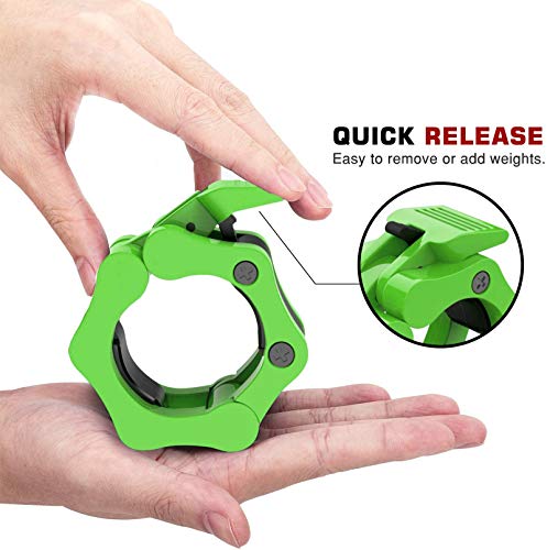 SoundZero 2pz Abrazaderas para Barra de Pesas 50 mm, Levantamiento de Pesa Barbell Barra Collares de Barra estándar Abrazaderas de Barra de liberación rápida para Entrenamiento de Levantamiento Pesas SoundZero 2pz Abrazaderas para Barra de Pesas 50 mm, Levantamiento de Pesa Barbell Barra Collares de Barra estándar Abrazaderas de Barra de liberación rápida para Entrenamiento de Levantamiento Pesas