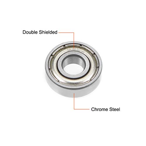 sourcing map Rodamiento de bolas 695ZZ de 5x13x4mm Rodamientos de doble sellado ABEC-3 10uds