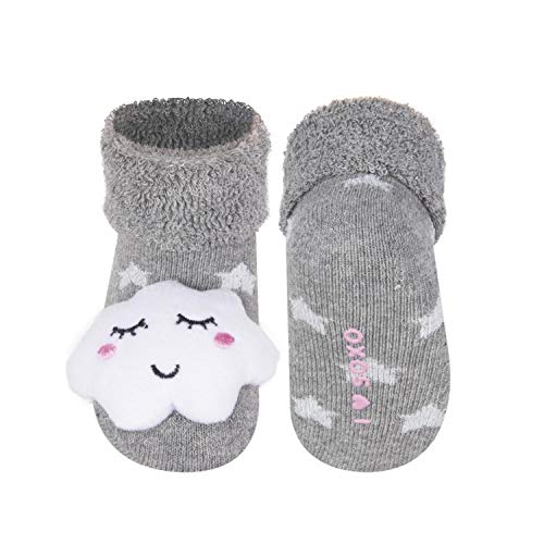 soxo Calcetines de Color para Bebe | Paquete de 3 | Talla 16-18 | para Niñas y Niños de 0 a 12 Meses | Calcetines Sonajero Animales de Algodón | Antialérgicos y no Irritan la piel