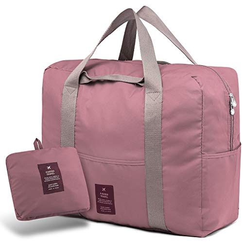 SPAHER Bolsa de Equipaje Bolsas de Viaje Plegable Duffle Bag Ligero Impermeable Organizador de Hombro de Almacenamiento de Transporte de Bolsas para IR de Compras Gimnasio Deportes Camping 40L