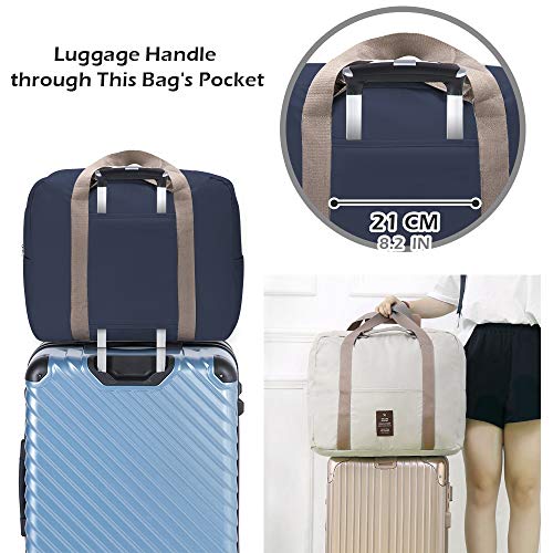 SPAHER Bolsa de Equipaje Bolsas de Viaje Plegable Duffle Bag Ligero Impermeable Organizador de Hombro de Almacenamiento de Transporte de Bolsas para IR de Compras Gimnasio Deportes Camping 40L