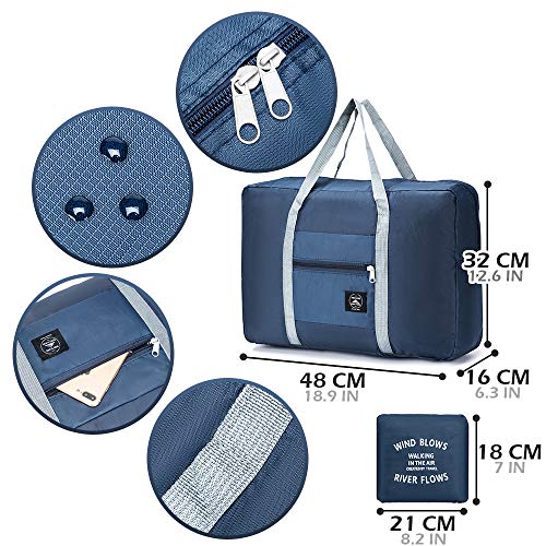 SPAHER Bolsas de Viaje Plegable Duffle Bag 32L Ultra Ligero Impermeable Viaje Bolso Organizador de Hombro de Almacenamiento de Transporte de Bolsas para Gimnasio Equipaje Deportes Camping