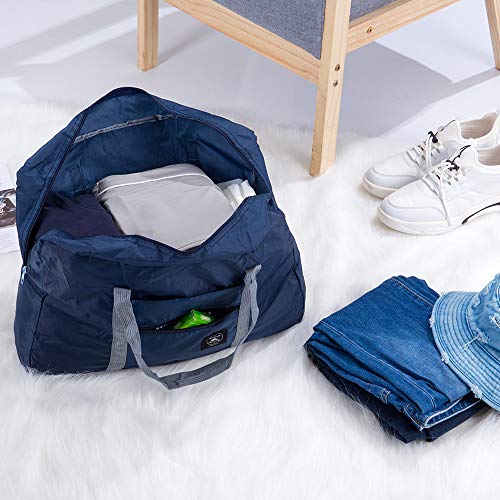 SPAHER Bolsas de Viaje Plegable Duffle Bag 32L Ultra Ligero Impermeable Viaje Bolso Organizador de Hombro de Almacenamiento de Transporte de Bolsas para Gimnasio Equipaje Deportes Camping