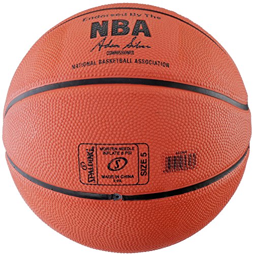 Spalding NBA Silver Outdoor 83-494Z Balón de Baloncesto, Unisex, Naranja, 7