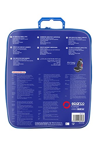 Sparco SPC1012 CLASSIC - Juego de fundas para asientos de coche, color negro y gris, 11 Piezas Sparco SPC1012 CLASSIC - Juego de fundas para asientos de coche, color negro y gris, 11 Piezas