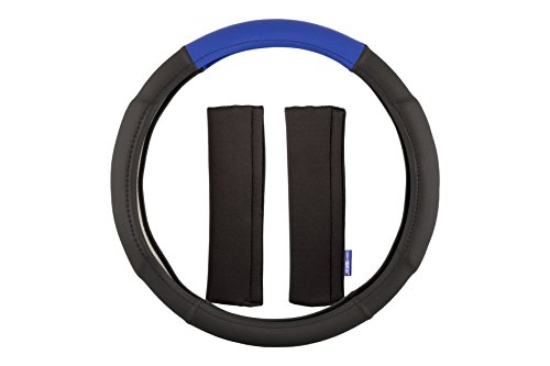 Sparco SPC1111KAZ Almohadillas y Funda de Volante, Negro/Azul Sparco SPC1111KAZ Almohadillas y Funda de Volante, Negro/Azul