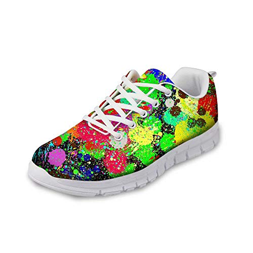 SpArt Sport Art Athletic Shoes Colorido Moda Casual Zapatillas de Deporte para Correr Damas Aire Libre Ejercicio para el Ejercicio Art Taste Girls Gym Shoes