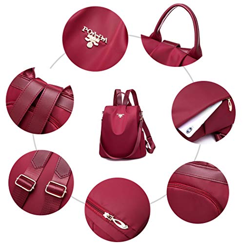 SPEEDEVE Anti-Robo Mochila Bolsa de Viaje Impermeable para Mujer,Rojo SPEEDEVE Anti-Robo Mochila Bolsa de Viaje Impermeable para Mujer,Rojo